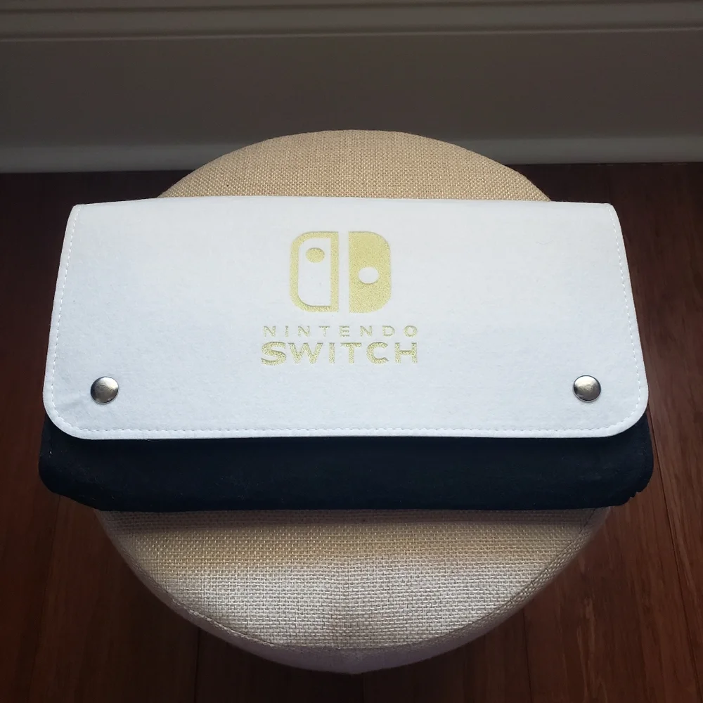 Nintendo Switch & Lite Soft Pouch Bag Felt Cloth Storage CarryCase Buttons